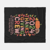 Thanksgiving 2024 Crew Turkije Matching Fleece Deken (Voorkant (Horizontaal))