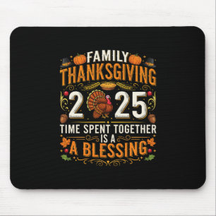 Thanksgiving 2025 bijpassende familie tee turkey p muismat