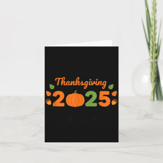 Thanksgiving 2025 pompoen familie dankbaar voor kaart