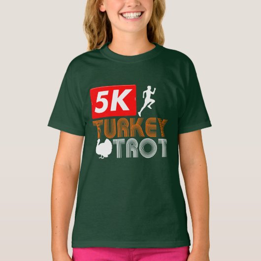 Thanksgiving 5K Turkije Trot Gag Nieuwigheid T-shirt (Voorkant)