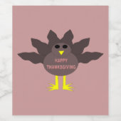 Thanksgiving a attrapé des Étiquettes de bouteille (Étiquettes simples)