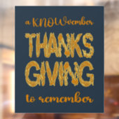 Thanksgiving | A KNOWvember To Remember Raamsticker (Vel 2)