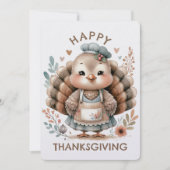 Thanksgiving Aangepast Bericht Plat Kerstkaart (Voorkant)