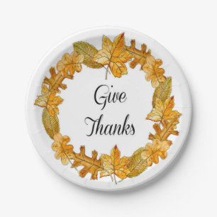 Thanksgiving aangepaste papieren Borden/Bedankt ge Bordje