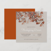 Thanksgiving Abstracte Waterverf Herfst Foliage Kaart (Voorkant / Achterkant)