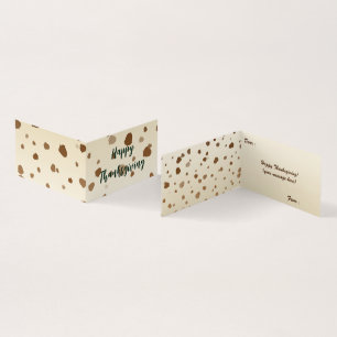 Thanksgiving Acorns Folded Card Kaart