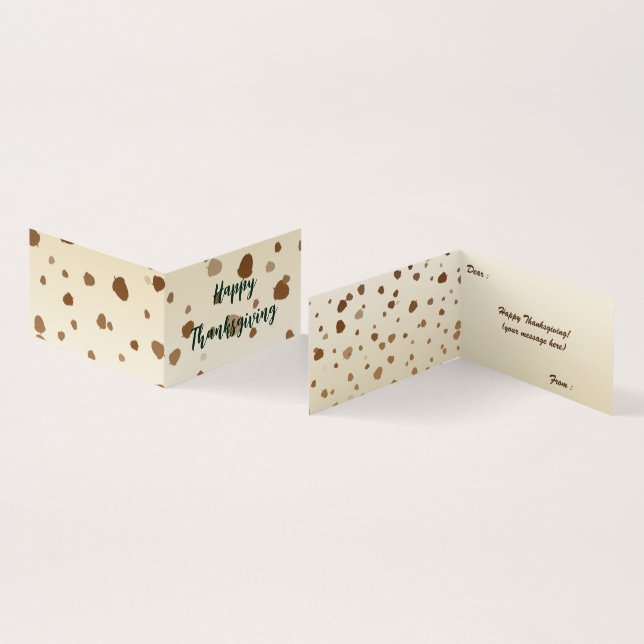 Thanksgiving Acorns Folded Card Kaart (Binnen en buitenkant)