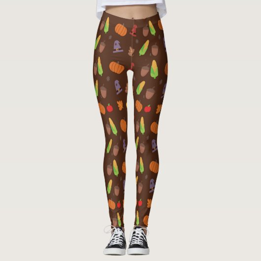 Thanksgiving AfdrukLeggings Leggings (Voorkant)