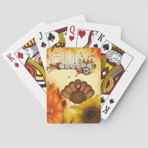 Thanksgiving afspeelkaartdeck speelkaarten