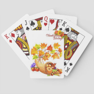 Thanksgiving afspeelkaartdeck speelkaarten