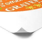 Thanksgiving Altijd grateful pomkin Typografie Poster (Hoek)