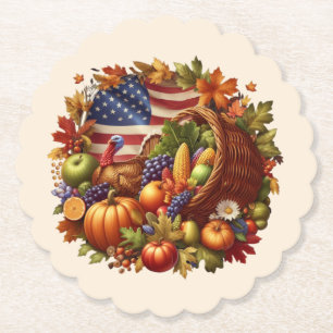 Thanksgiving/Amerikaans/Turkije/Herfst Kartonnen Onderzetters