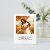 Thanksgiving. Angel Painting Briefkaart (Staand voorkant)
