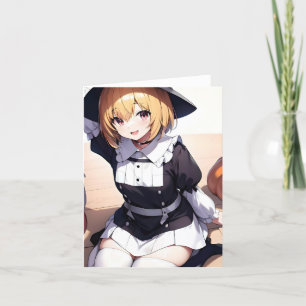 Thanksgiving Anime A - AI Gevouwen Vakantie Kaart