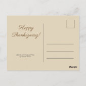 Thanksgiving-ansichtkaart met fruit en wijn briefkaart (Achterkant)