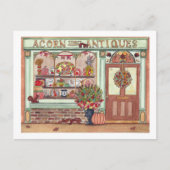 Thanksgiving Antiek winkelWaterverf Briefkaart (Voorkant)