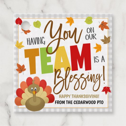 Thanksgiving appreciation Label (Voorkant)