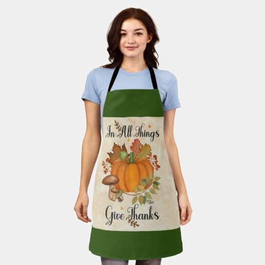 Thanksgiving Apron Schort (Gedragen)