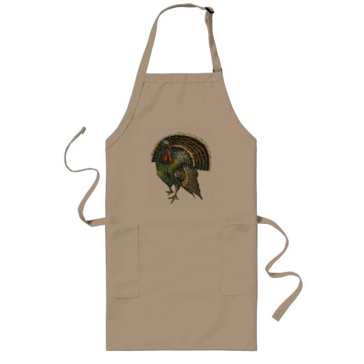 Thanksgiving Apron voor de Chef - Vintage Lang Schort (Voorkant)
