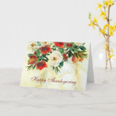 Thanksgiving Aquarel Tuin Wenskaart Kaart (Gele Bloem)