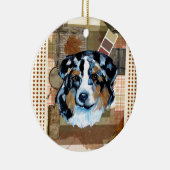 THANKSGIVING AUSTRALIAN SHEPHERD KERAMISCH ORNAMENT (Rechts)