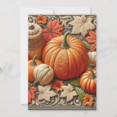Thanksgiving Automne Dîner Citrouille Invitation (Dos)