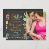 Thanksgiving automne grossesse faire-part automne (Devant / Derrière)