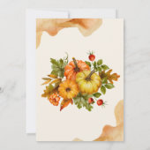 Thanksgiving automne Invitation (Dos)