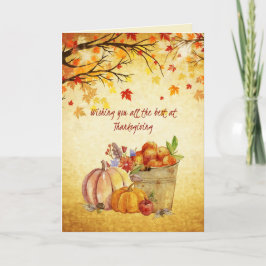 Thanksgiving Autum Harvest Waterverf Feestdagen Kaart
