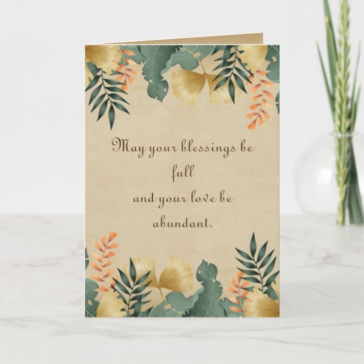 Thanksgiving Autumn Fall Vintage Card Kaart (Voorkant)