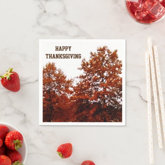 THANKSGIVING AUTUMN TREES napkins Servet (Insitu)