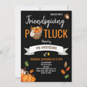Thanksgiving avec Friends Potluck Invitation (Devant)