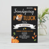 Thanksgiving avec Friends Potluck Invitation (Debout devant)