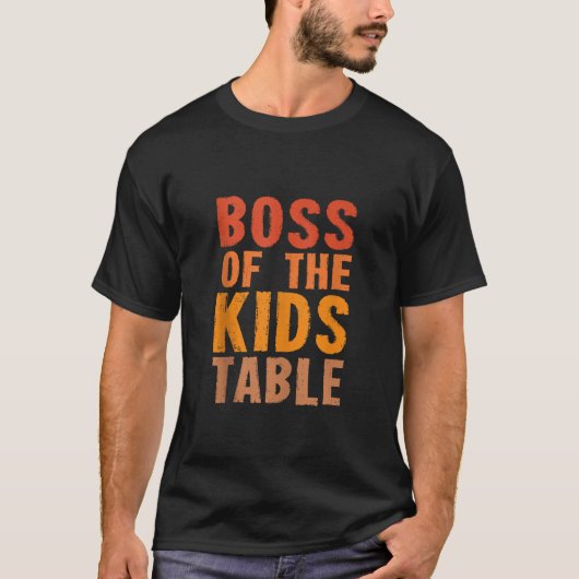 Thanksgiving Baas van de Kinder Tafel Turkije Dag  T-shirt (Voorkant)