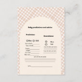 Thanksgiving baby prédiction Baby shower jeu Carte (Devant)