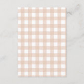 Thanksgiving baby prédiction Baby shower jeu Carte (Dos)