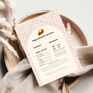 Thanksgiving baby prédiction Baby shower jeu Carte
