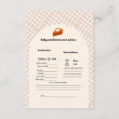 Thanksgiving baby prédiction Baby shower jeu Carte (Devant)