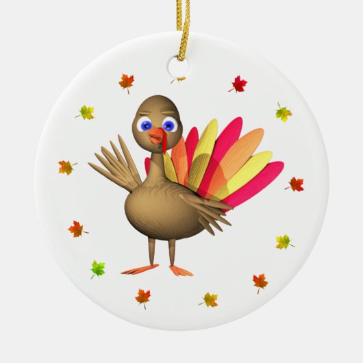 Thanksgiving Baby Turkije Keramisch Ornament (Voorkant)
