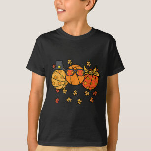 Thanksgiving Basketballen Pilgrim Herfst Autumn Ma T-shirt