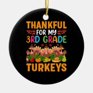 Thanksgiving bedankt voor mijn 3e klas kalkoenen keramisch ornament