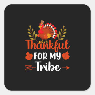Thanksgiving bedankt voor mijn stam vierkante sticker