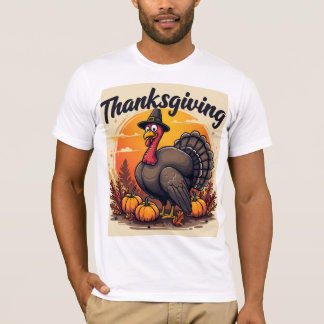 Thanksgiving bedrukt T-shirt