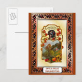 Thanksgiving begroetingen feestdagenkaart (Voorkant / Achterkant)