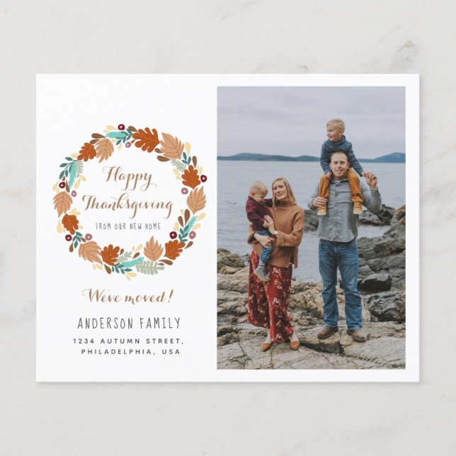 Thanksgiving begroting met mededeling van wijzigin (Voorkant)