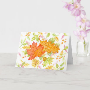 Thanksgiving Belle carte religieuse Feuille