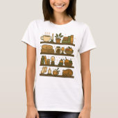 Thanksgiving Bibliotheek – Gezellige Autumn Readin T-shirt (Voorkant)