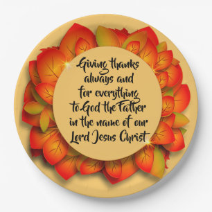 Thanksgiving Bijbelcitaat najaar lef Bord