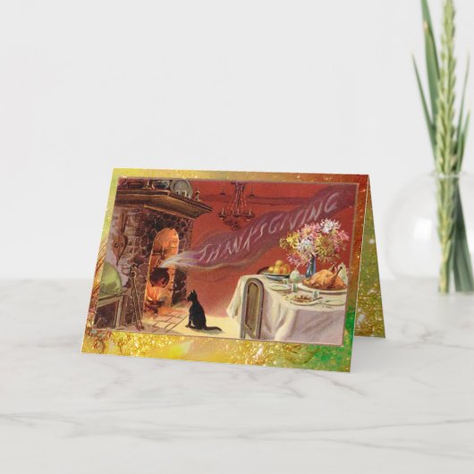 Thanksgiving-binnenpartij Feestdagen Kaart (Voorkant)