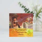 Thanksgiving-binnenpartij Kaart (Staand voorkant)